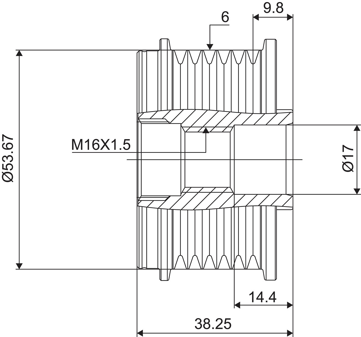 DISPOSITIVO RUOTA LIBERA ALTERNATORE